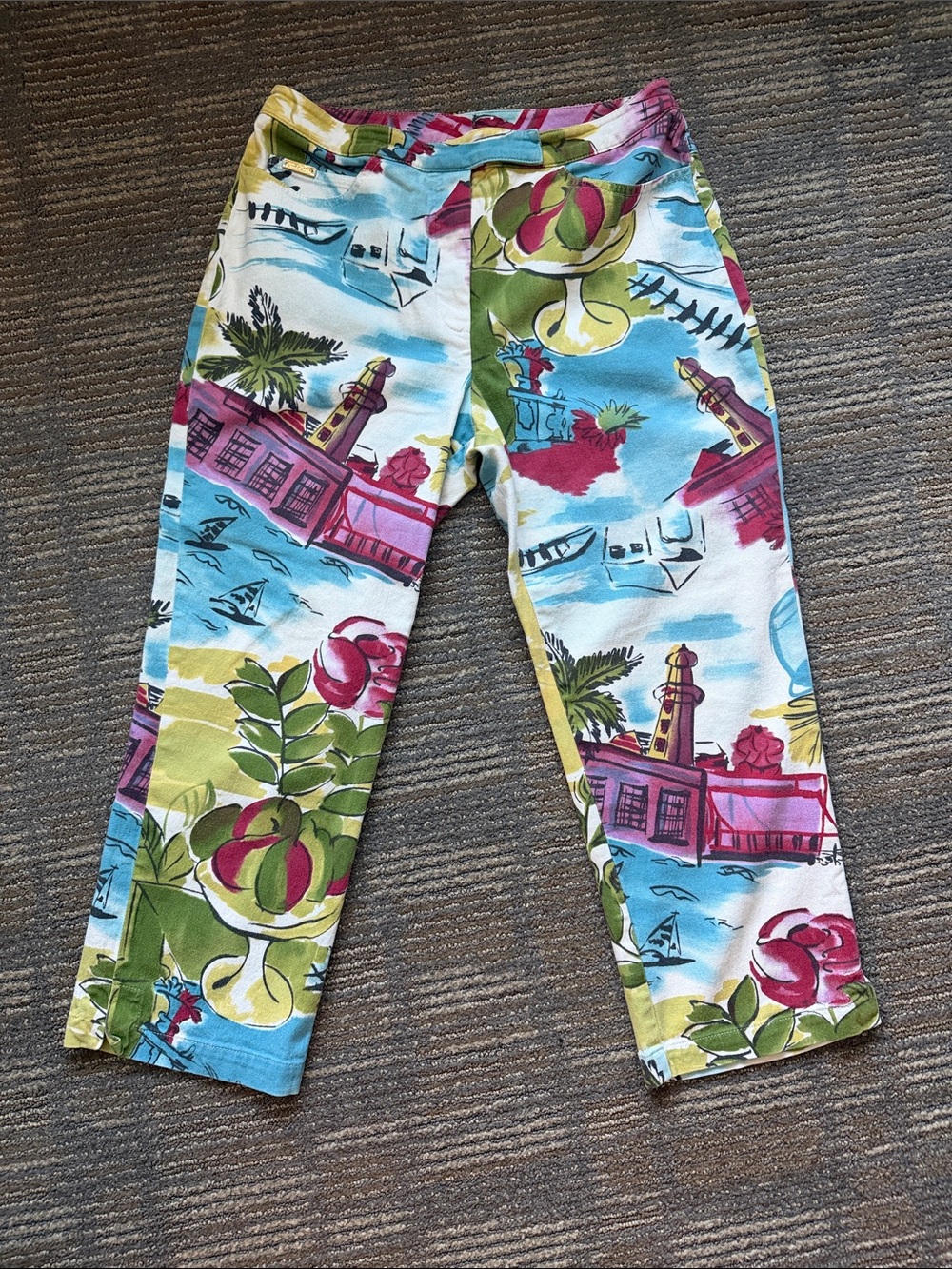 St. John multicolored cropped pants